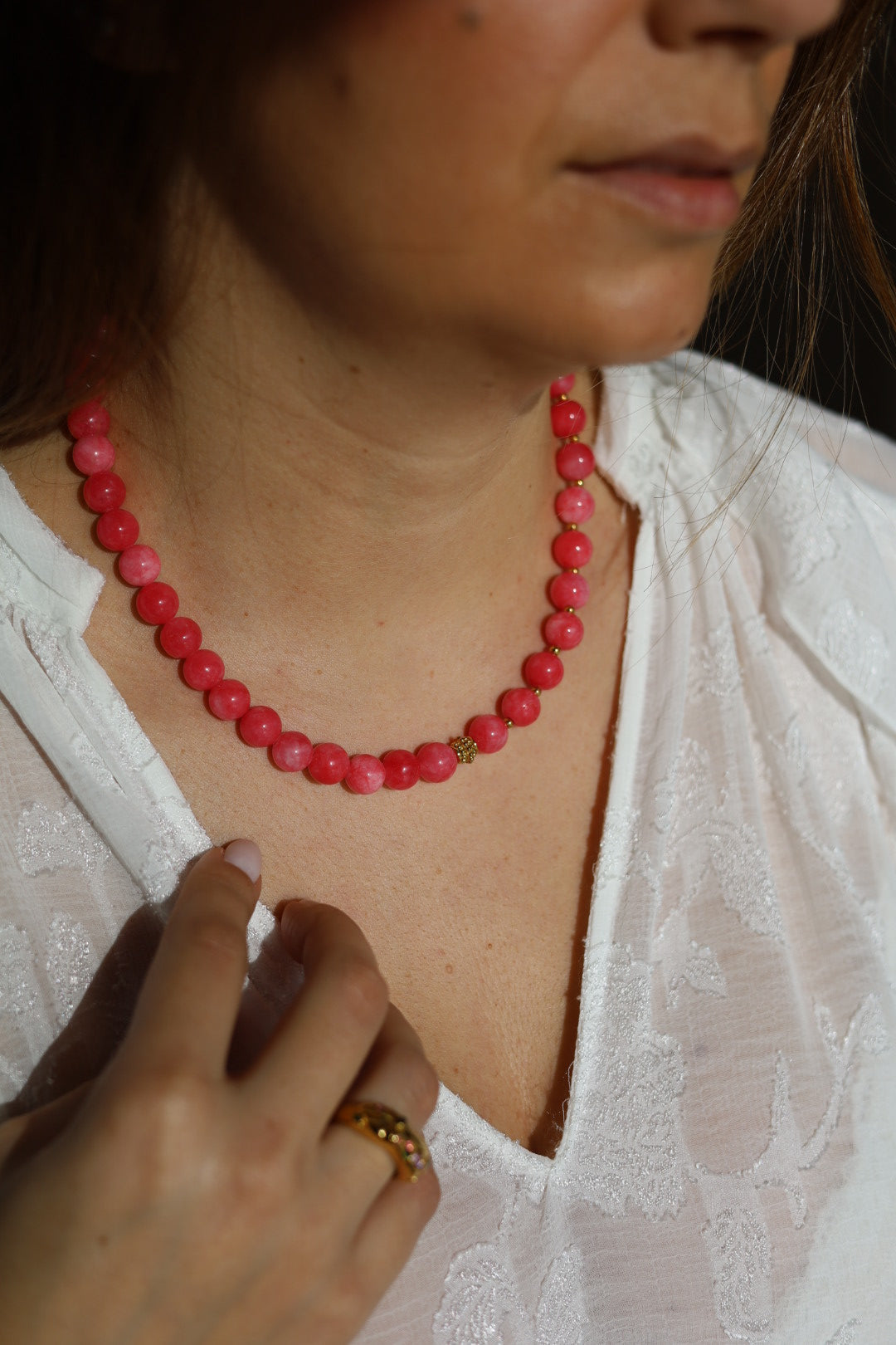 Colar Gentil Rosa