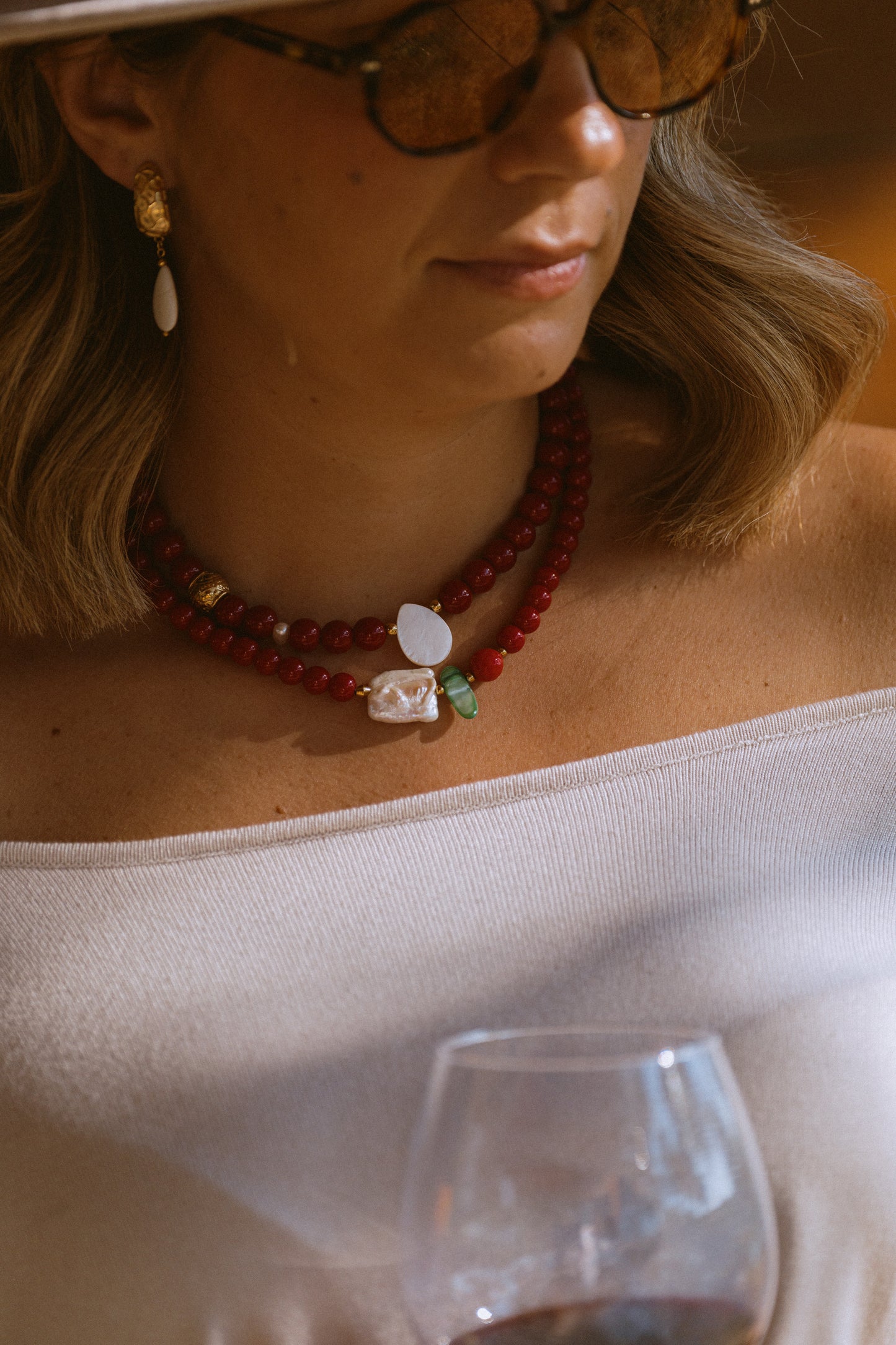 Colar Vermelho Radiante